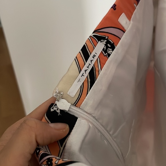 Tahari Strapless Zip Back Dress - Picture 3 of 8